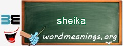 WordMeaning blackboard for sheika